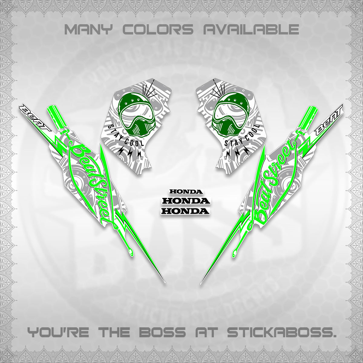 BEAT FI V2 FOR WHITE DECALS (2026 BEATSTREET DESIGN) STICKER KITS BY STICKABOSS