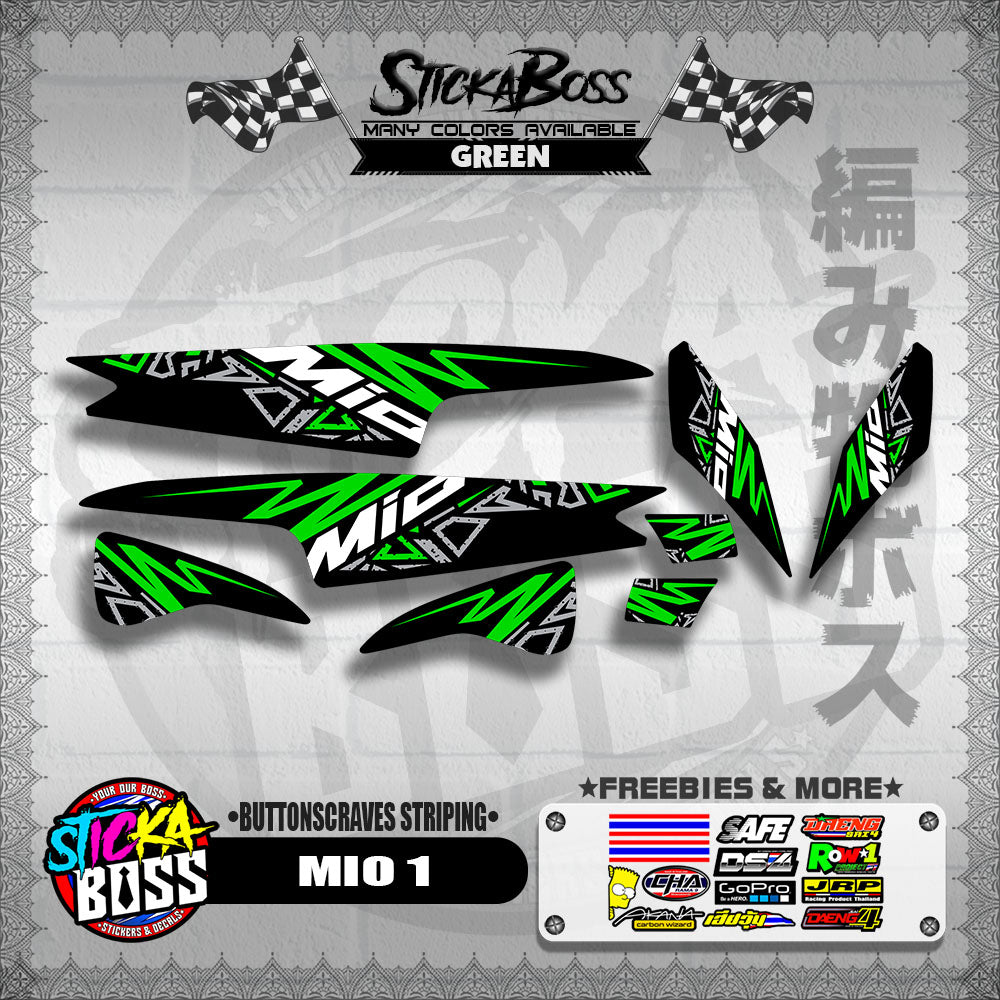 MIO 1 DECALS ( BUTTONSCRAVES STRIPING )【WITH FREEBIES】