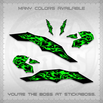 CLICK 125 V3 DECALS (2026 TRIBAL HEART DESIGN) STICKER KITS BY STICKABOSS