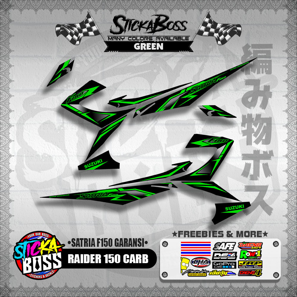 RAIDER 150 CARB DECALS ( SATRIA F150 GARANSI )【WITH FREEBIES】
