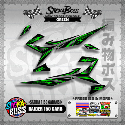 RAIDER 150 CARB DECALS ( SATRIA F150 GARANSI )【WITH FREEBIES】