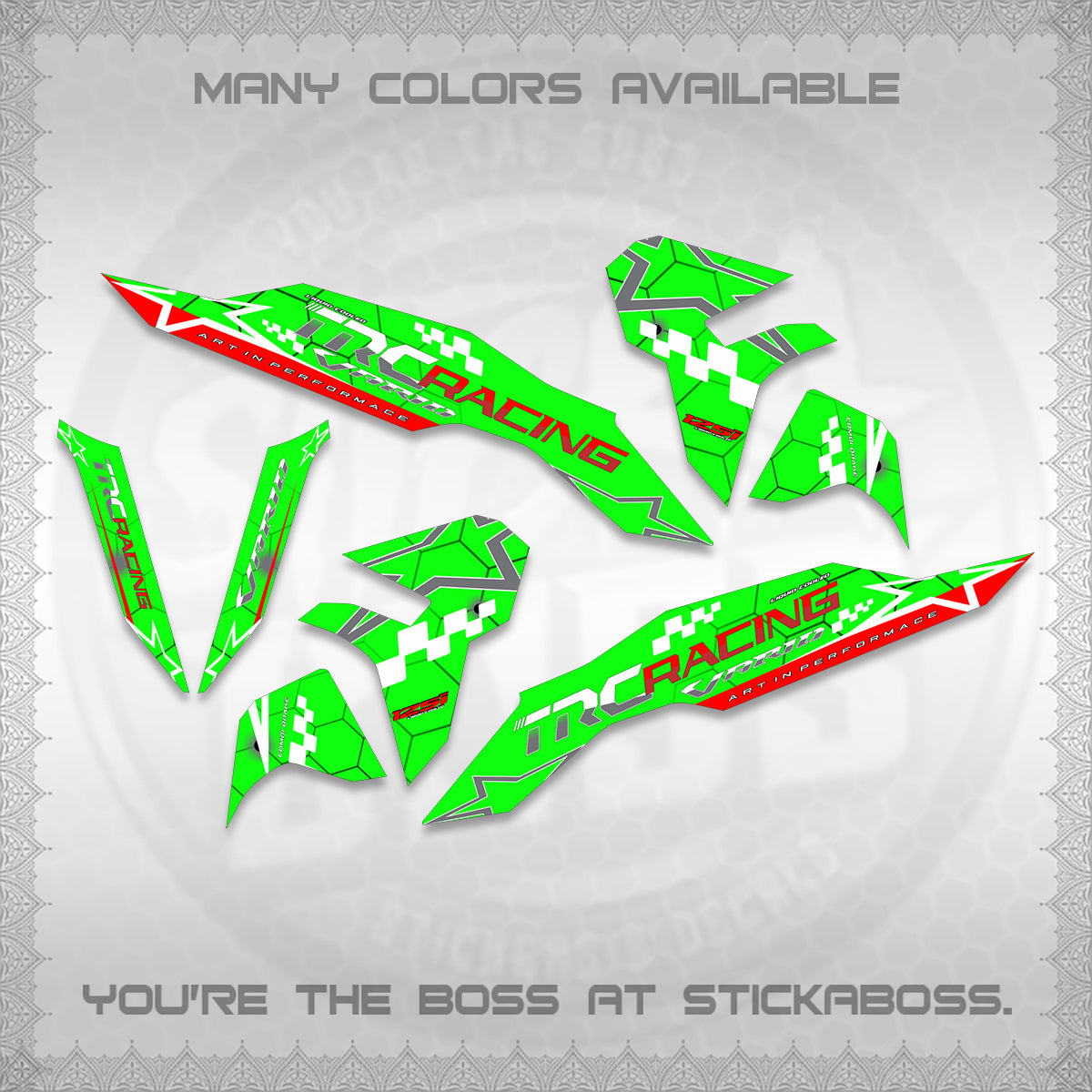 CLICK V3 DECALS (2026 TRC RACING DESIGN)STICKER DECALS By STICKABOSS