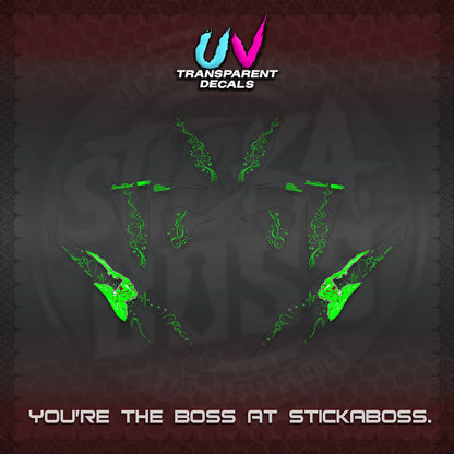 CLICK V2 UV TRANSPARENT DECALS (2026 2F2F SWIRL DESIGN) STICKER KITS BY STICKABOSS