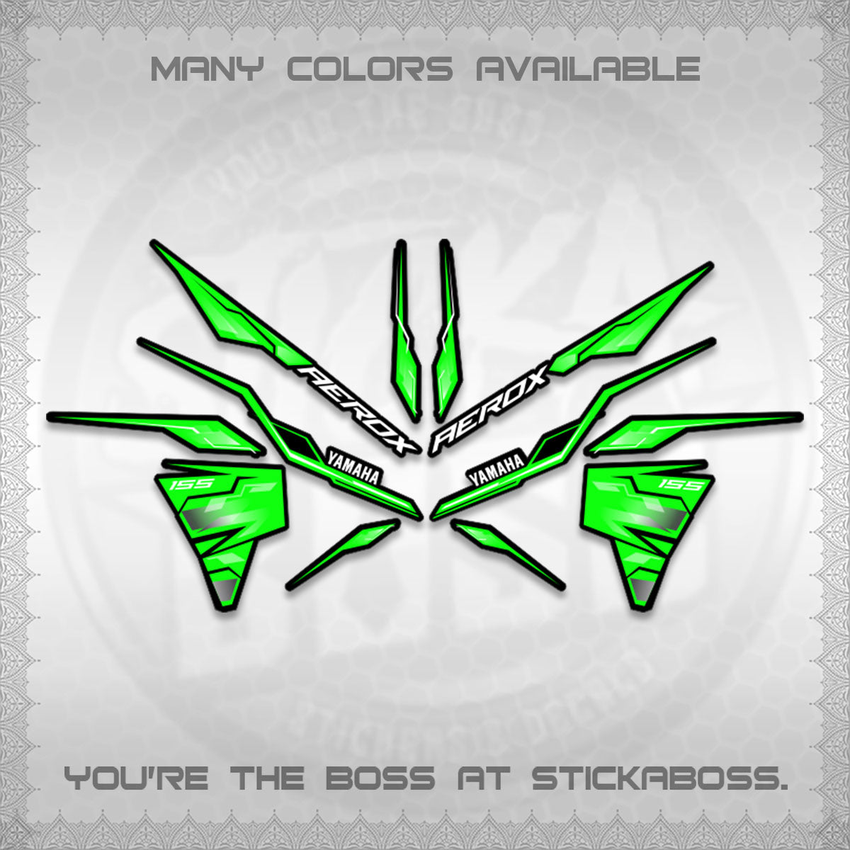 AEROX V3 INDO DECALS (ALPHA TURBO 0001)STICKER DECALS By STICKABOSS