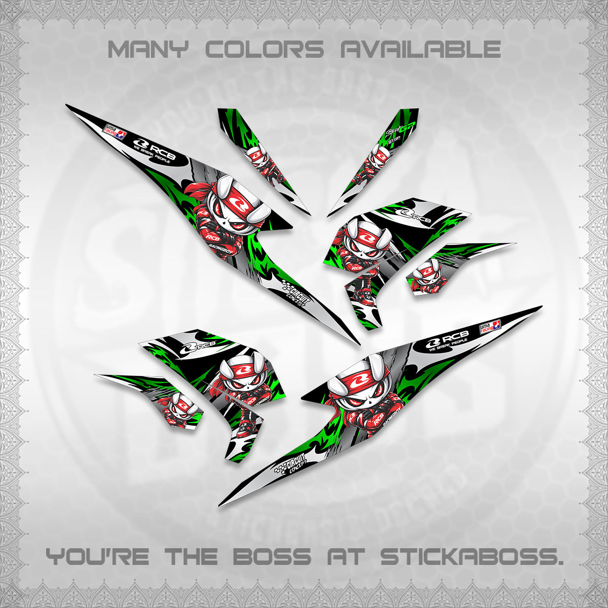 BEAT FI V3 DECALS (2026 NEW RCB 2.0 DESIGN) STICKER KITS BY STICKABOSS