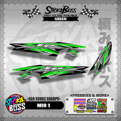 MIO 1 DECALS ( EGO SURGE SHARPS ) [ PREMIUM GLOSSY LAMINATED ]【WITH FREEBIES】