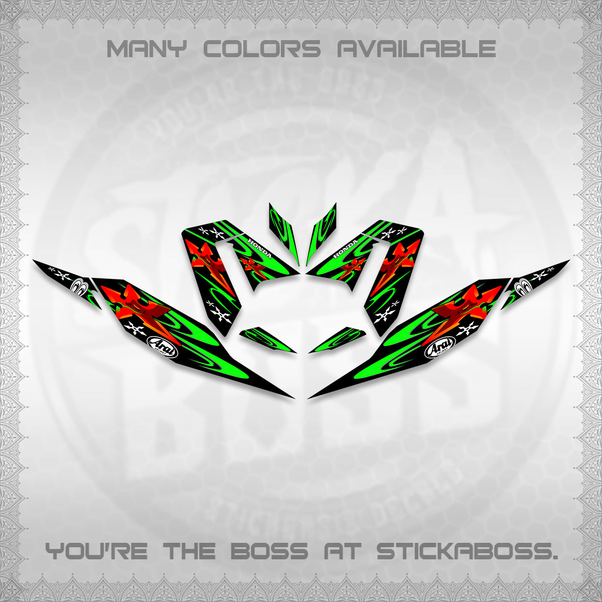 CLICK 125 V4 DECALS (2026 ARAI STAR RACING DESIGN) STICKER DECALS By STICKABOSS