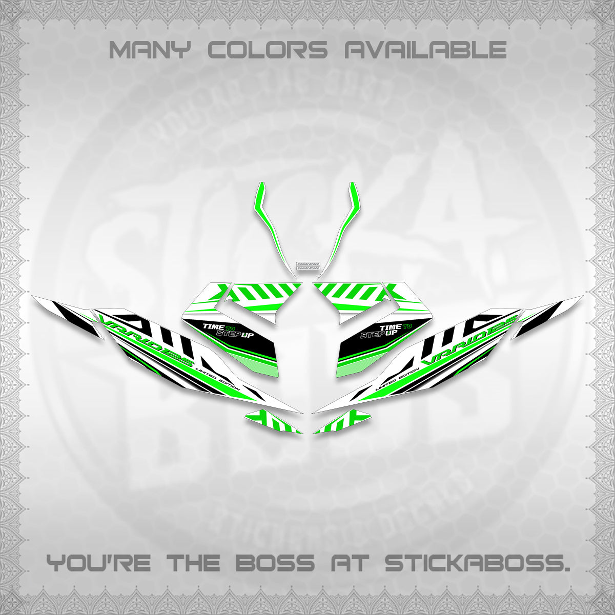 CLICK 125 V4 VARIO FOR WHITE DECALS (2026 VR0007 DESIGN) STICKER KITS By STICKABOSS