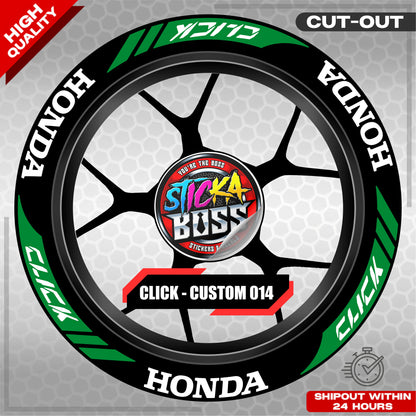 CLICK 125 / 150 / 160 MAG STICKER SET  ( 2 MAGS ) - CUSTOM 014 | VINYL WATERPROOF CUT-OUT DECALS