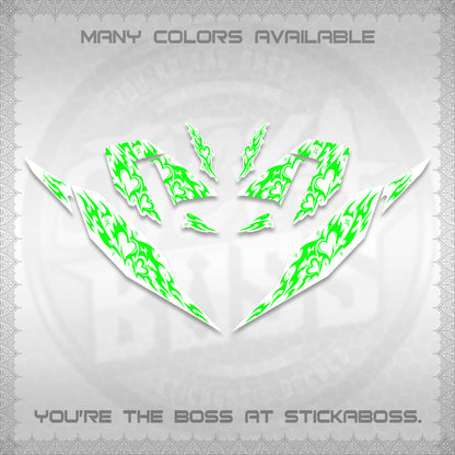 CLICK 125 V4 FOR WHITE DECALS (2026 TRIBAL HEART DESIGN) STICKER KITS BY STICKABOSS