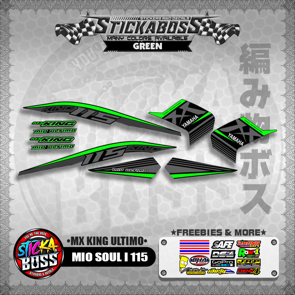 MIO SOUL I 115 STICKER DECALS ( MX KING ULTIMO )【WITH FREEBIES】