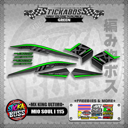 MIO SOUL I 115 STICKER DECALS ( MX KING ULTIMO )【WITH FREEBIES】