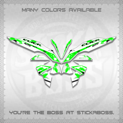 CLICK V3 MALAY FOR WHITE DECALS (HITAM STRIPING 03 MOTIF)STICKER DECALS By STICKABOSS