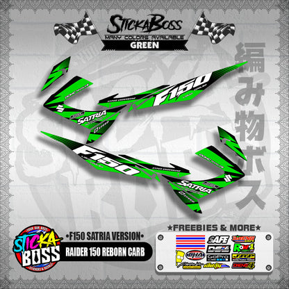 RAIDER 150 REBORN CARB DECALS ( F150 SATRIA VERSION )【WITH FREEBIES】