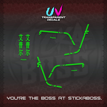 FAZZIO UV TRANSPARENT DECALS (2026 JAPAN LINES) STICKER KITS BY STICKABOSS