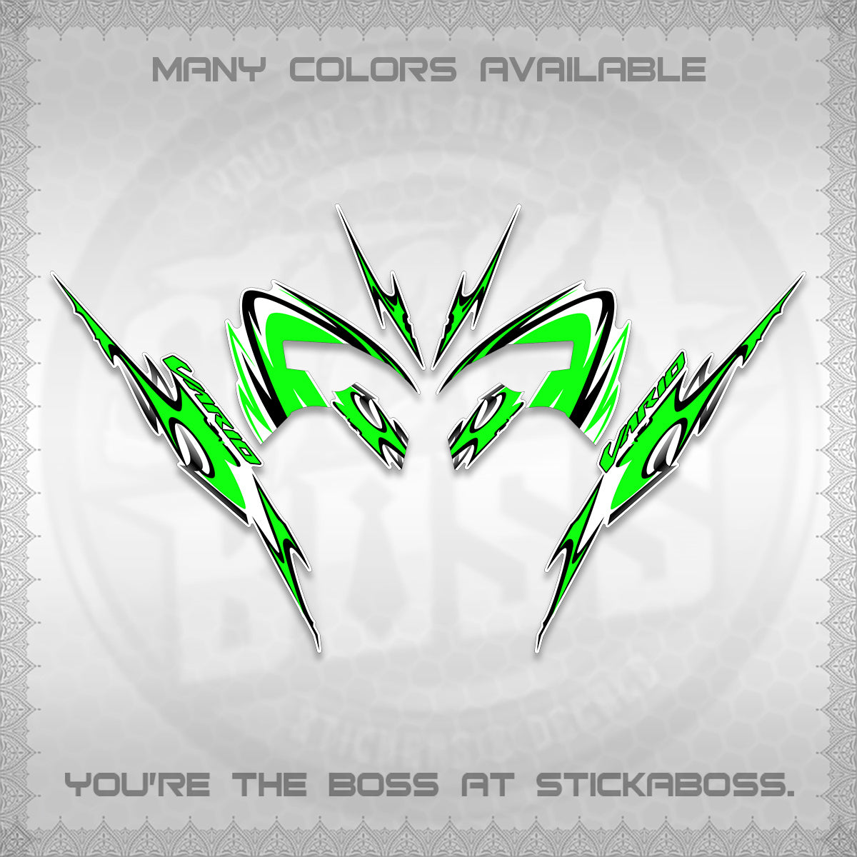 CLICK 125 V3 VARIO STRIPING FOR WHITE DECALS (2026 NEW LED DESIGN) STICKER KITS By STICKABOSS