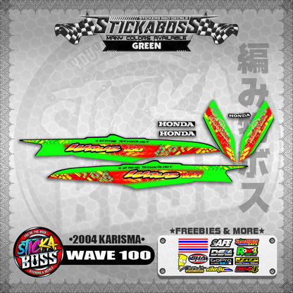 WAVE 100 STICKER DECALS ( 2004 KARISMA )【WITH FREEBIES】
