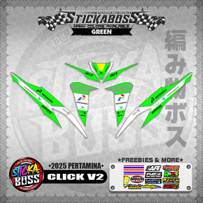 CLICK V2 STICKER DECALS ( 2025 PERTAMINA )【WITH FREEBIES】