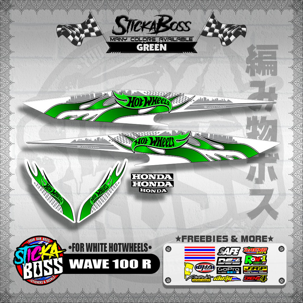 WAVE 100 R 2018 DECALS ( FOR WHITE HOTWHEELS )【WITH FREEBIES】
