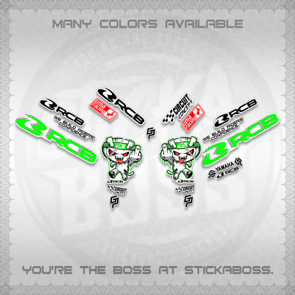 AEROX V2 FOR WHITE DECALS (2026 RACE ZOMBIE DESIGN) STICKER DECALS By STICKABOSS