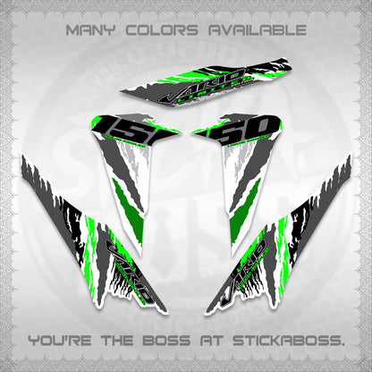 CLICK 150 V2 VARIO FOR WHITE DECALS (2022 SPECIAL SPLASH DESIGN) STICKER KITS BY STICKABOSS
