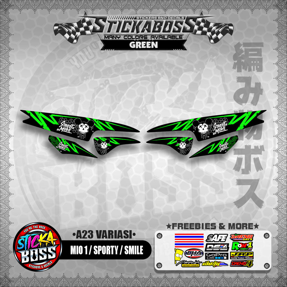 MIO 1 / SPORTY / SMILE INDO STICKER DECALS (A23 VARIASI)【WITH FREEBIES】