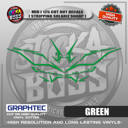 MIO I 125 CUT OUT DECALS ( STRIPPING SOLARIZ SHARP ) | VINYL WATERPROOF CUT-OUT STICKER DECALS