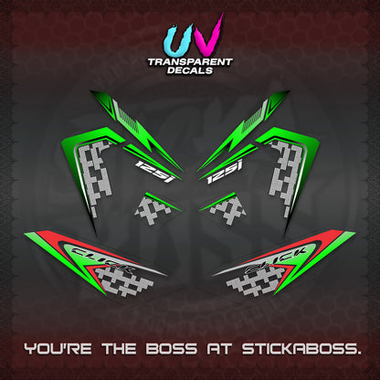 CLICK 125 V4 VIETNAM UV TRANSPARENT DECALS (2026 TERBARU MOTIF DESIGN) STICKER KITS BY STICKABOSS