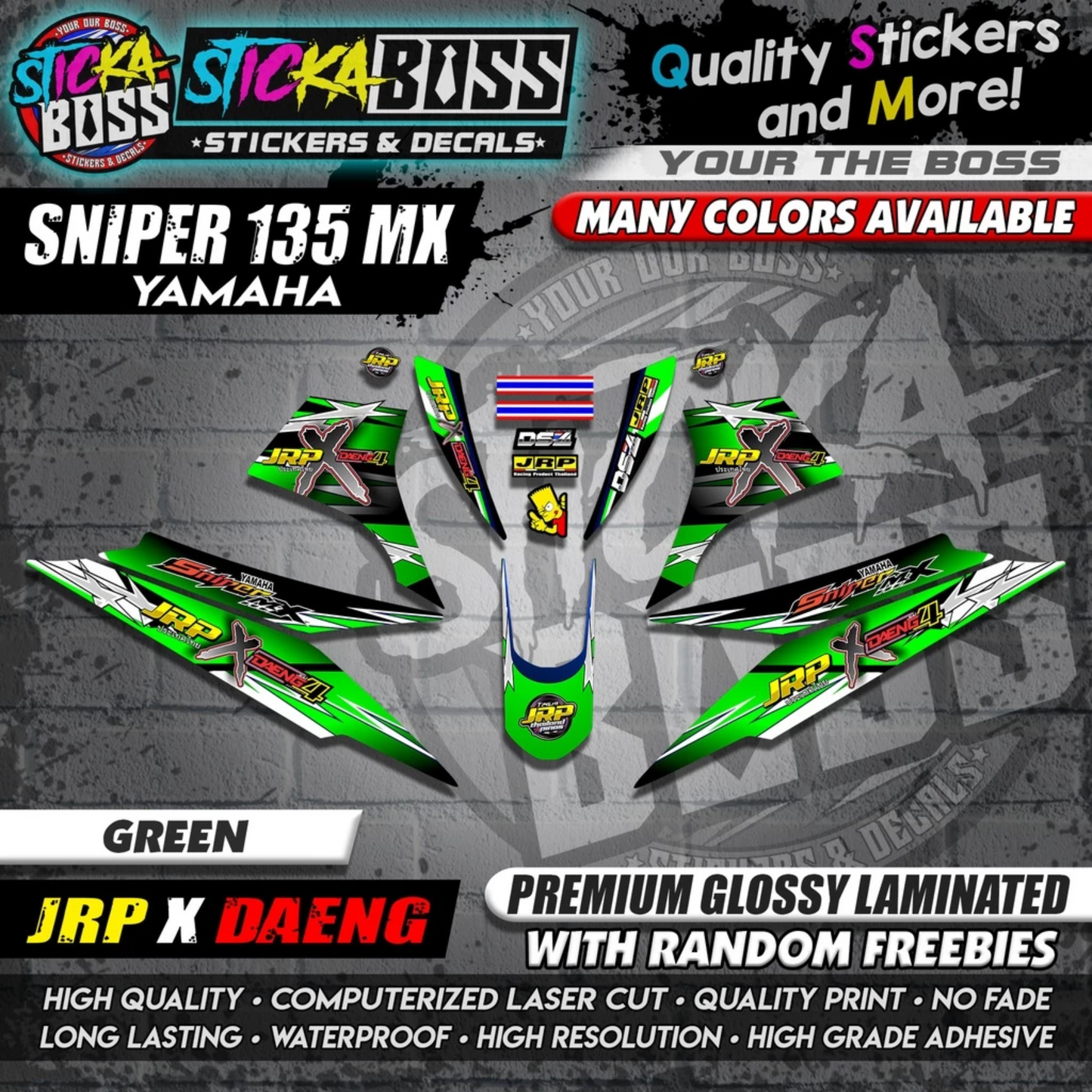 Sniper 135 MX Thailand Decals ( JRP x DAENG )【WITH FREEBIES】
