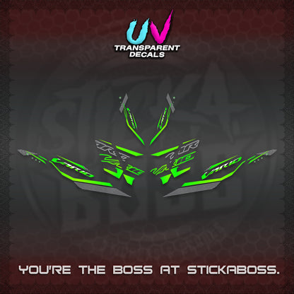 CLICK 125 V4 VARIO UV TRANSPARENT DECALS (2026 WHITE EDITION DESIGN) STICKER KITS By STICKABOSS