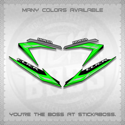 CLICK 125 V3 STOCK DECALS (NEW 2023 DESIGN)STICKER DECALS By STICKABOSS