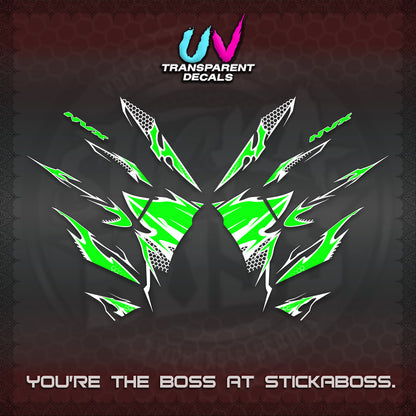 AEROX 155 V2 UV TRANSPARENT (VIETNAM STYLE-1 SPOT) FOR DARK COLORED COVER DECALS By STICKABOSS