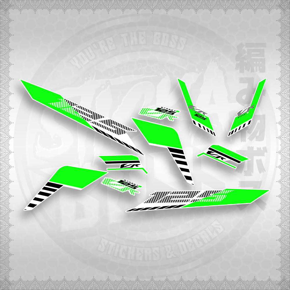 STICKER DECALS for CLICK 125 V3 (CV3VRSTDEFOWH) By STICKABOSS (SOFIE LAMINATED)
