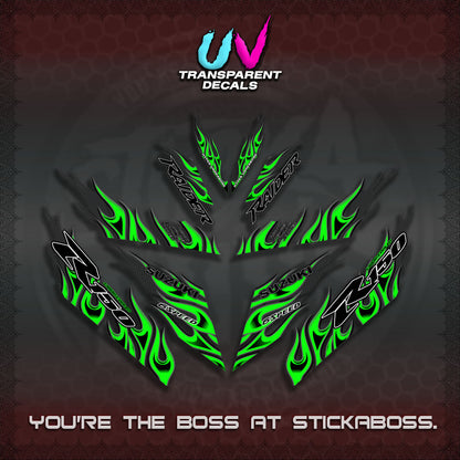 【PREMIUM UV PRINT】TRANSPARENT RAIDER 150 Fi DECALS(API TERBARU VIRAL ELEGAN)STICKER By STICKABOSS