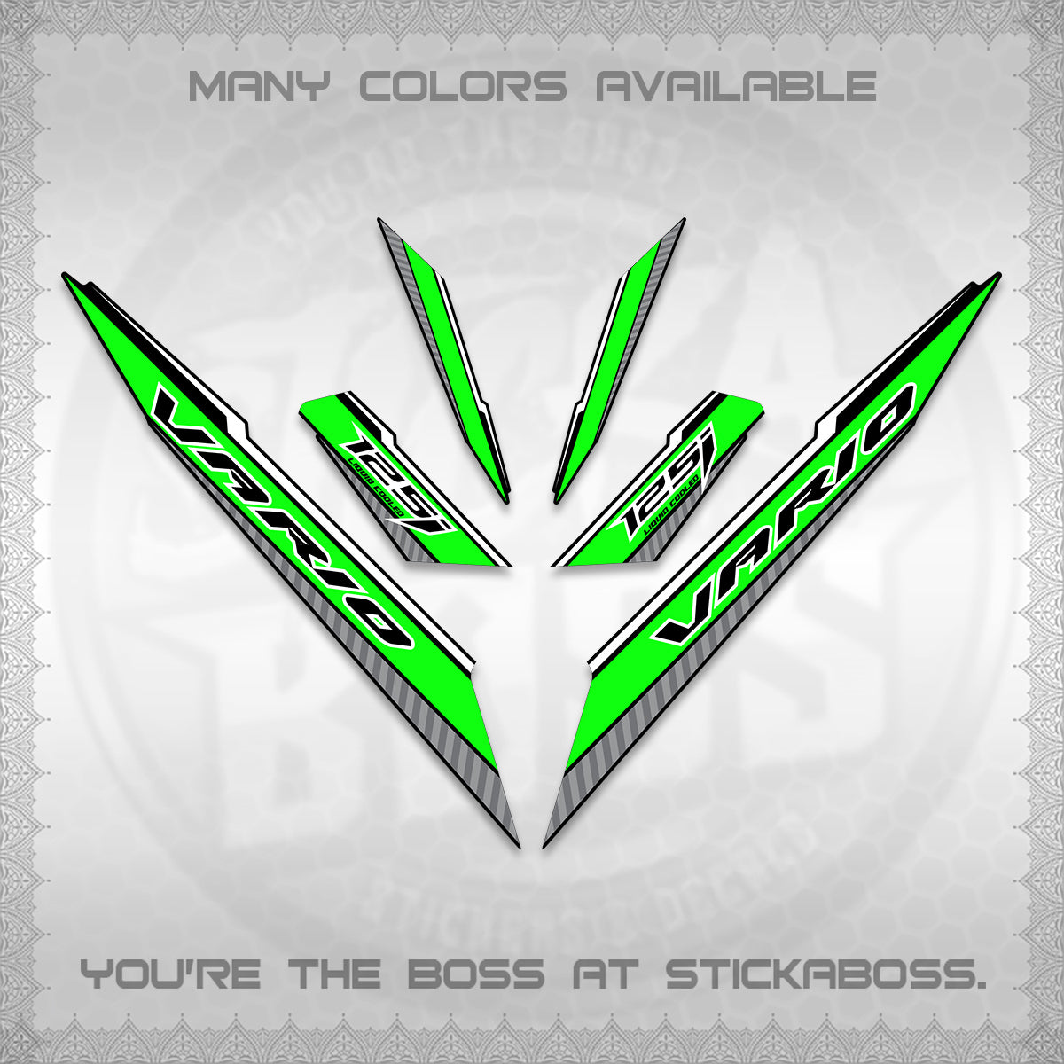 CLICK 125 V3 VARIO DECALS (2024 SV 12-A1 STYLE) STICKER DECALS By STICKABOSS