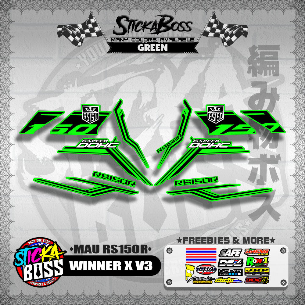 WINNER X V3 DECALS ( MAU RS150R )【WITH FREEBIES】