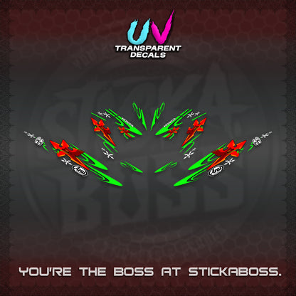 CLICK 125 V4 UV TRANSPARENT DECALS (2026 ARAI STAR RACING DESIGN) STICKER DECALS By STICKABOSS