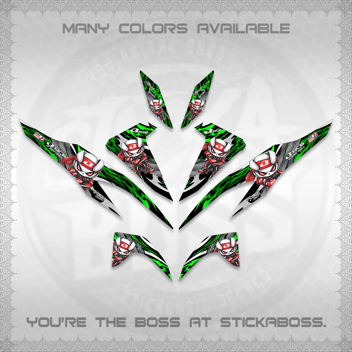CLICK 125 V2 DECALS (2026 NEW RCB 2.0 DESIGN) STICKER KITS BY STICKABOSS
