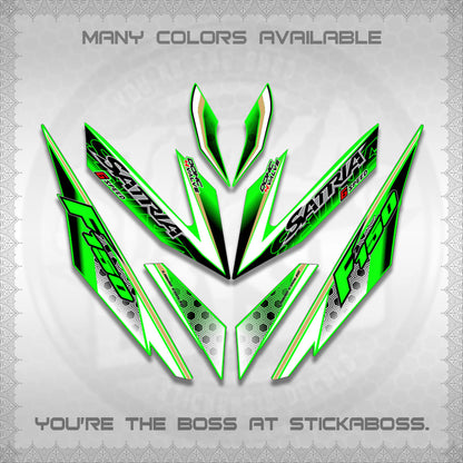 RAIDER 150 Fi SATRIA DECALS (NEW DESIGN 11 11)STICKER DECALS By STICKABOSS