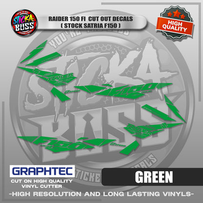 RAIDER 150 FI CUT OUT DECALS ( STOCK SATRIA F150 ) | VINYL WATERPROOF CUT-OUT STICKER DECALS