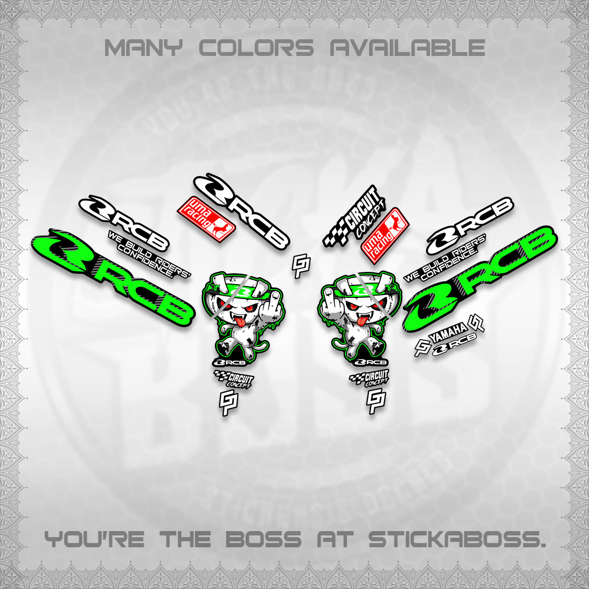 AEROX V2 DECALS (2026 RACE ZOMBIE DESIGN) STICKER DECALS By STICKABOSS