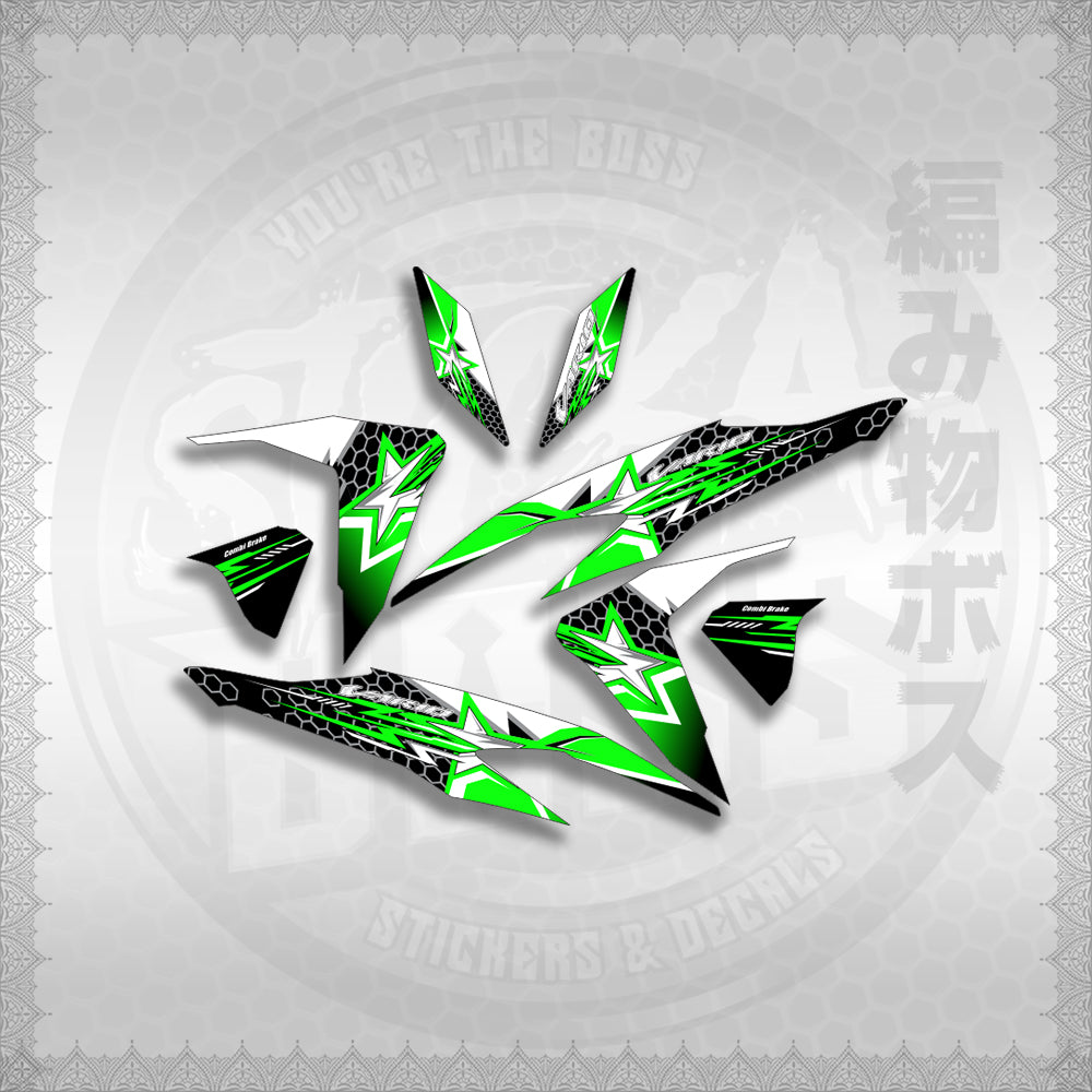 STICKER DECALS for CLICK V2 (CV220VA3) By STICKABOSS (SOFIE LAMINATED WATERPROOF)