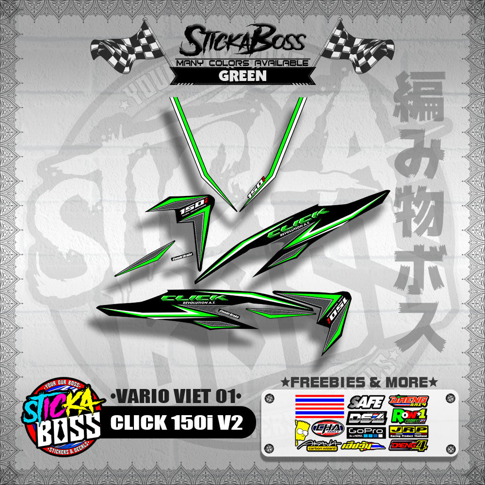 CLICK 150i V2 DECALS ( VARIO VIET 01 )【WITH FREEBIES】