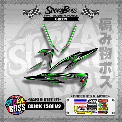 CLICK 150i V2 DECALS ( VARIO VIET 01 )【WITH FREEBIES】