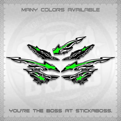 AEROX  V3 INDO DECALS (0005 RISING STAR)STICKER DECALS By STICKABOSS