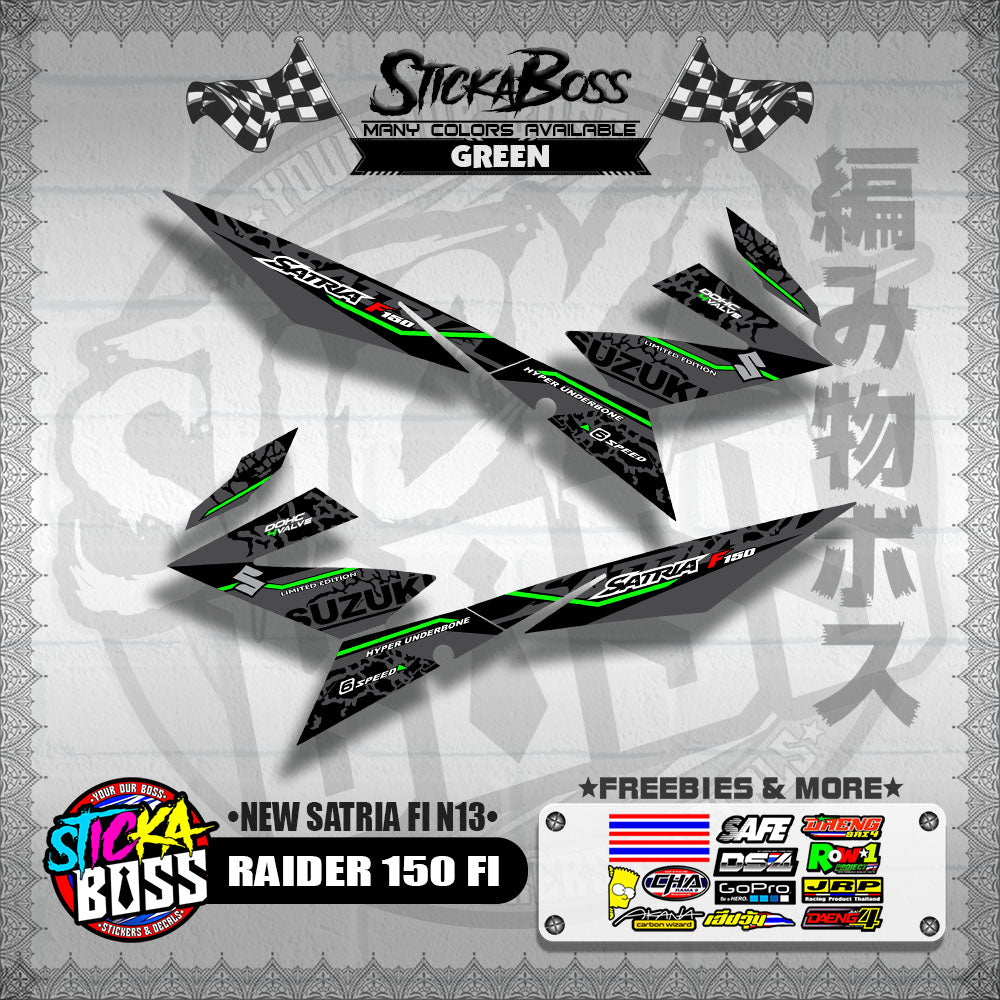 RAIDER 150 FI DECALS ( NEW SATRIA FI N13 )【WITH FREEBIES】