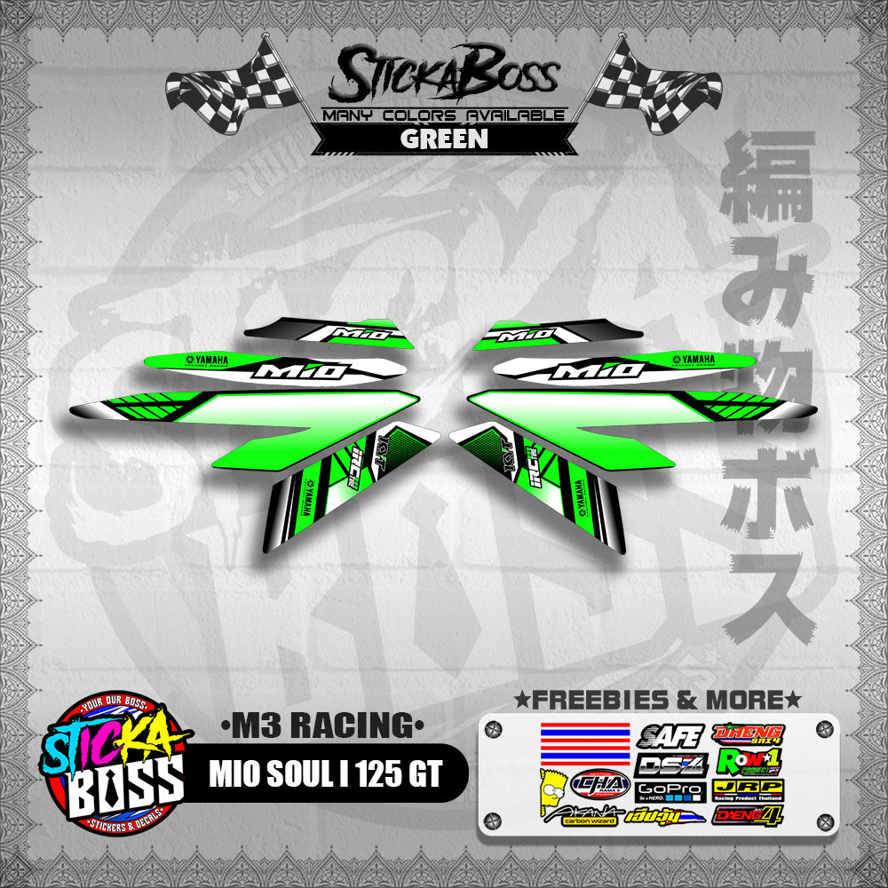 MIO SOUL I 125 GT DECALS ( M3 RACING )【WITH FREEBIES】