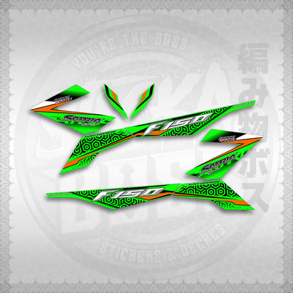 STICKER DECALS for RAIDER 150 Fi (RFIGRHESA) By STICKABOSS (SOFIE LAMINATED WATERPROOF)