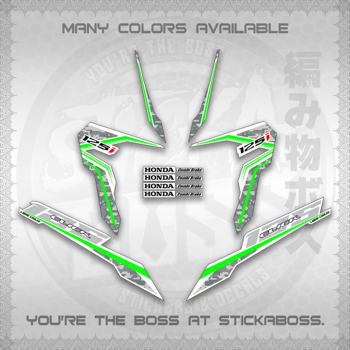 CLICK 125 V3 VIETNAM CONCEPT ( FOR WHITE BARCODE STYLE ) STICKER DECALS By STICKABOSS
