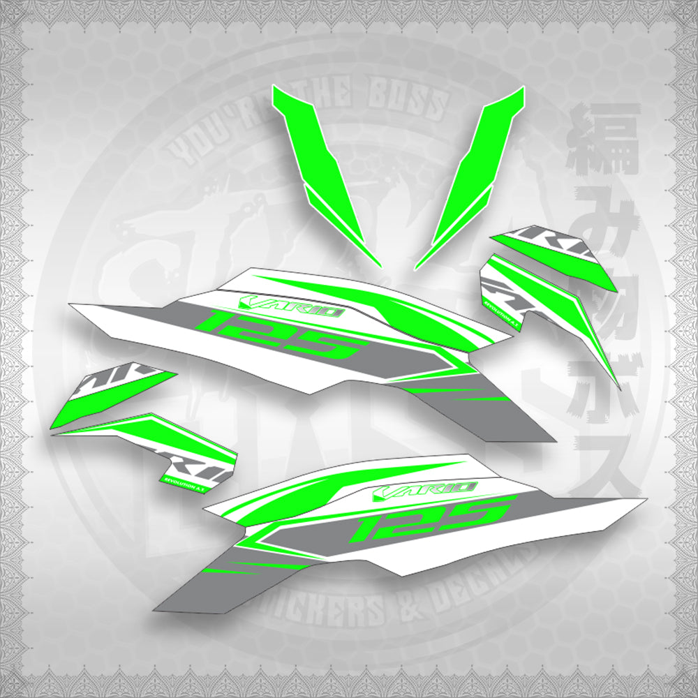 STICKER DECALS for CLICK 125 V3 MALAY / INDO CONCEPT (CV3FOWHSLSTA30) By STICKABOSS (SOFIE LAMINATED)